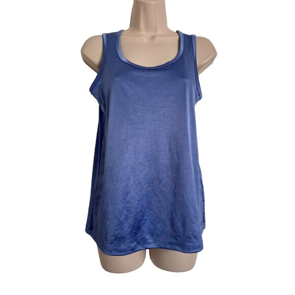 DKNY Shimmer Blue Tank Size XS  Polyester Stretch NWT - Picture 5 of 12